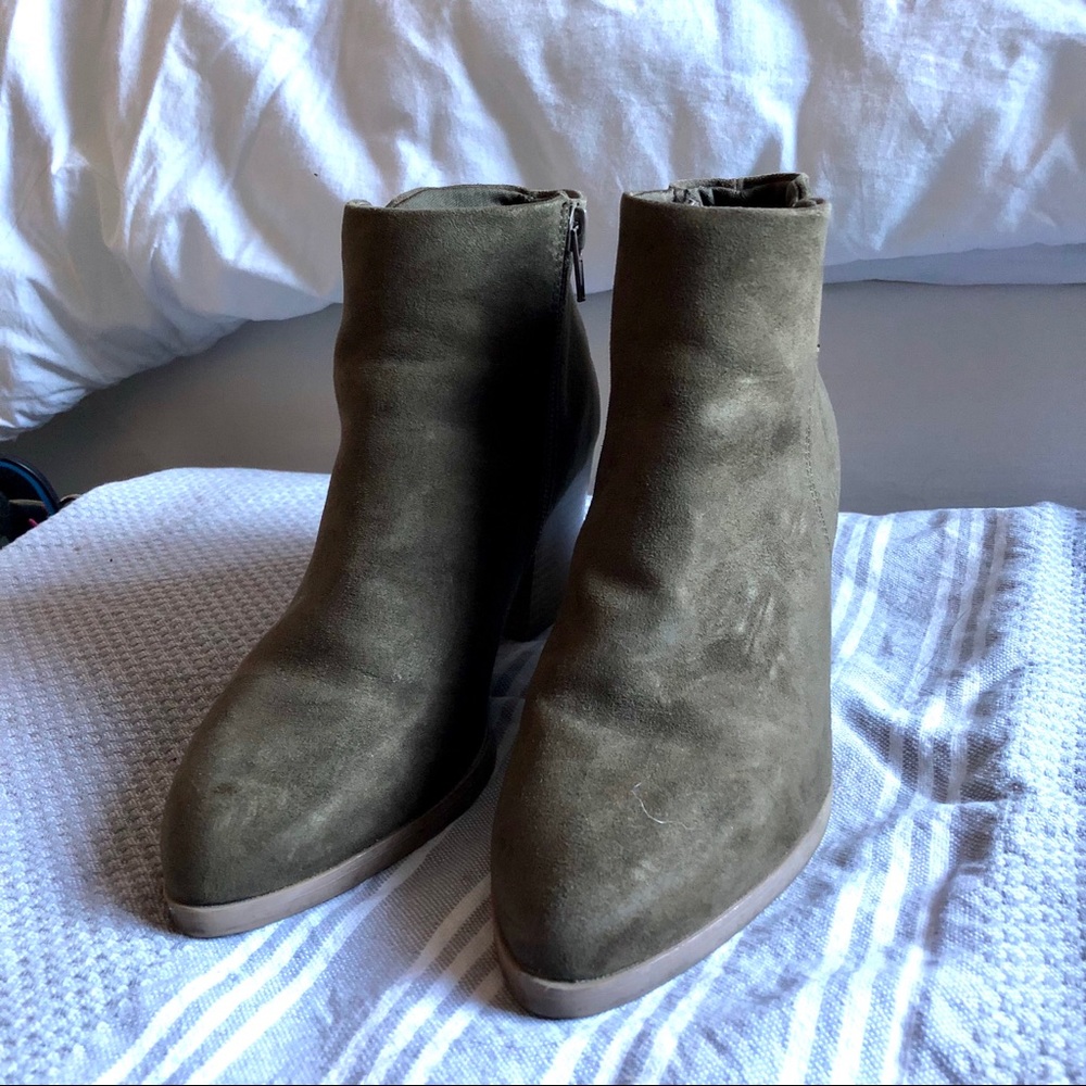 Wet Seal Faux Suede Pointed Booties - Picture 2 of 3